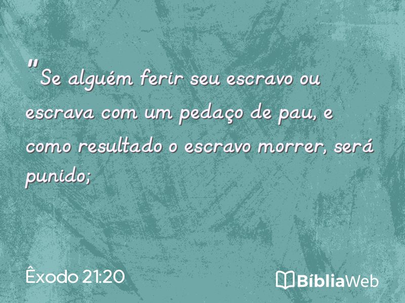 Êxodo 21:20 em imagem para compartilhar