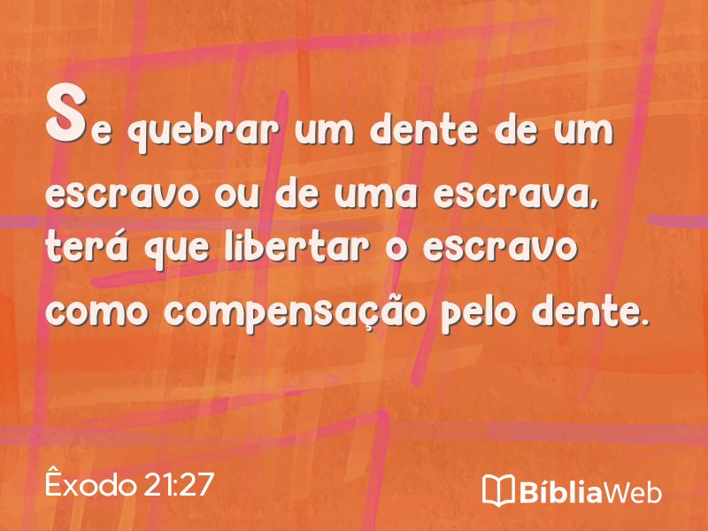 Êxodo 21:27 em imagem para compartilhar