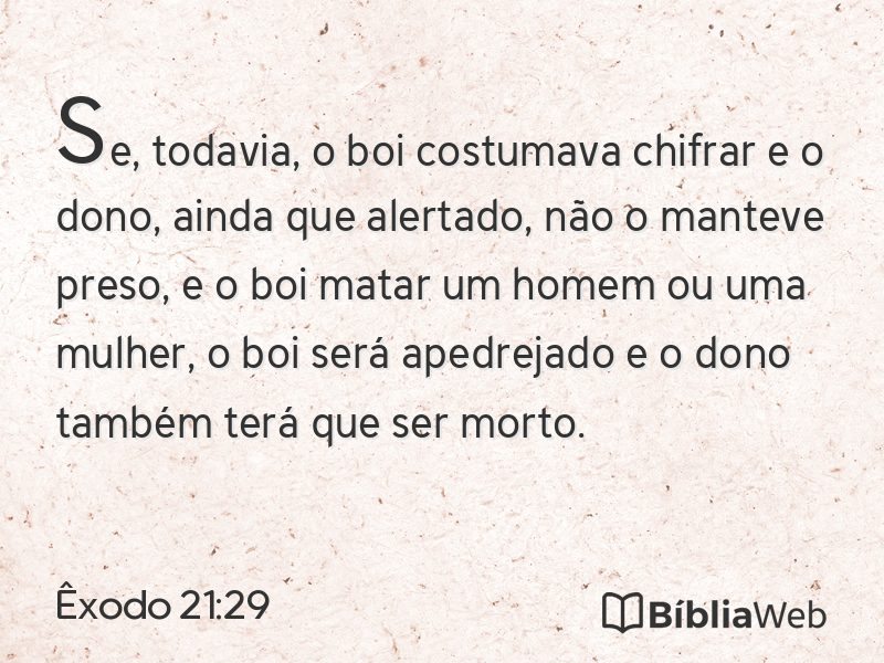Êxodo 21:29 em imagem para compartilhar