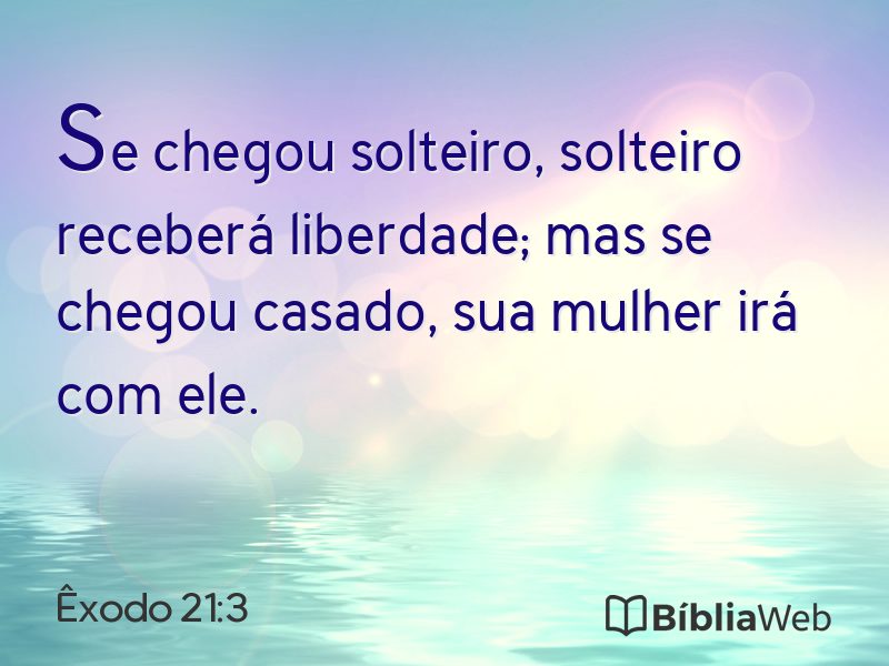 Êxodo 21:3 em imagem para compartilhar