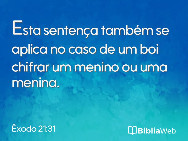 Êxodo 21:31 em imagem para compartilhar