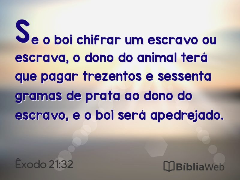 Êxodo 21:32 em imagem para compartilhar