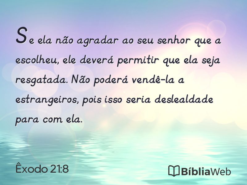 Êxodo 21:8 em imagem para compartilhar