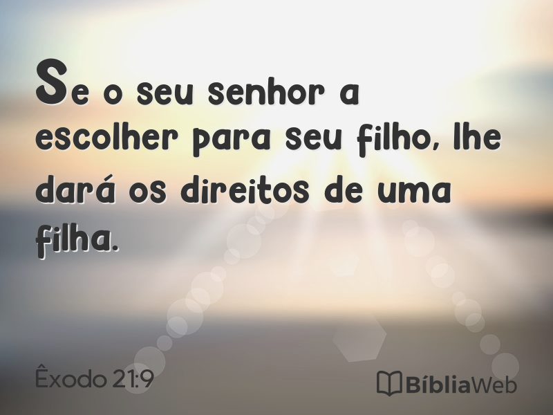 Êxodo 21:9 em imagem para compartilhar