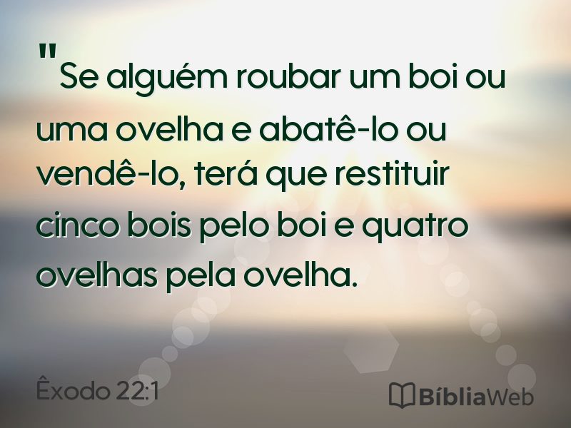 Êxodo 22:1 em imagem para compartilhar