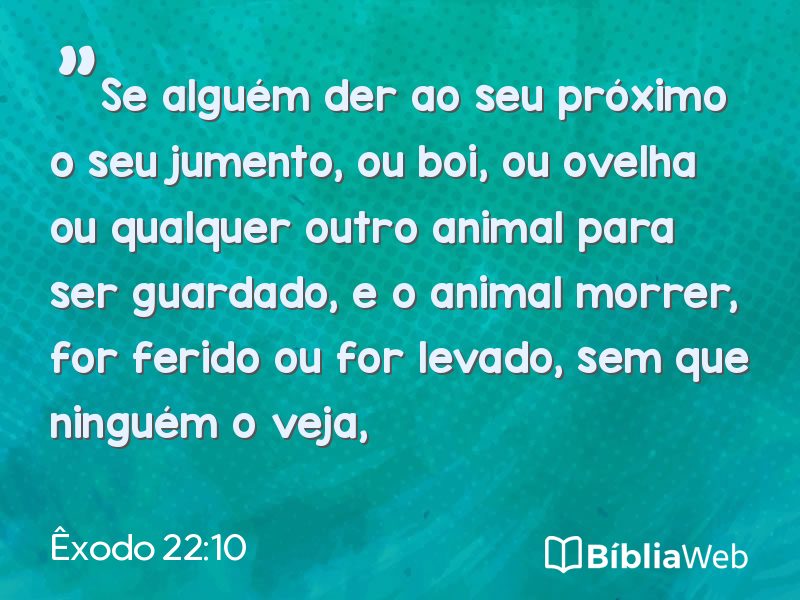 Êxodo 22:10 em imagem para compartilhar