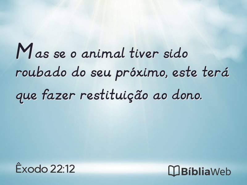 Êxodo 22:12 em imagem para compartilhar