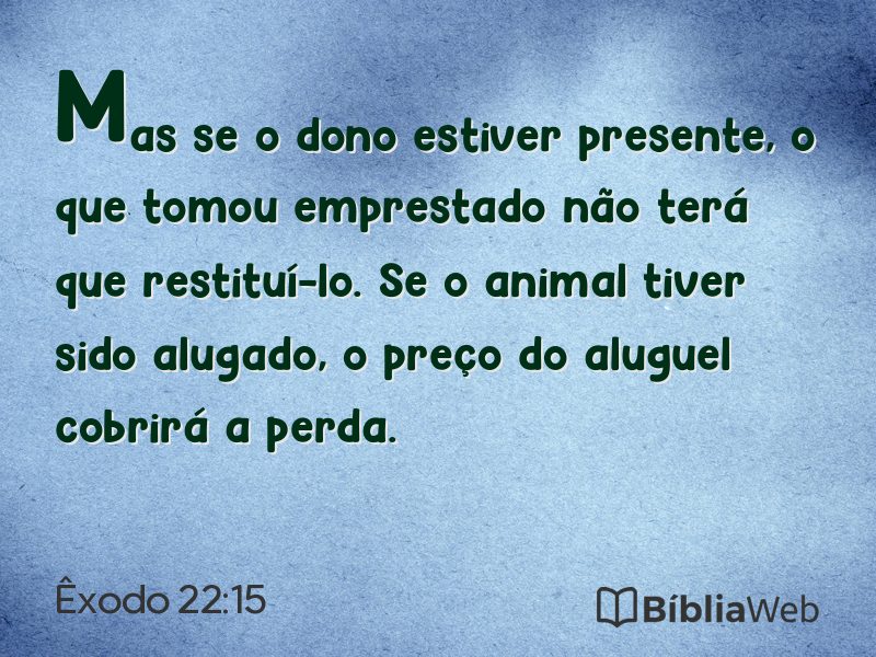 Êxodo 22:15 em imagem para compartilhar