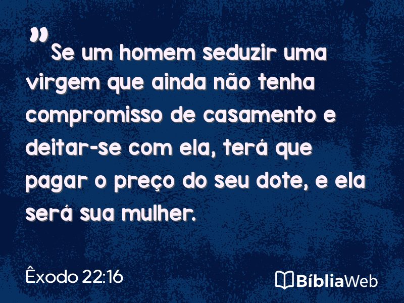 Êxodo 22:16 em imagem para compartilhar