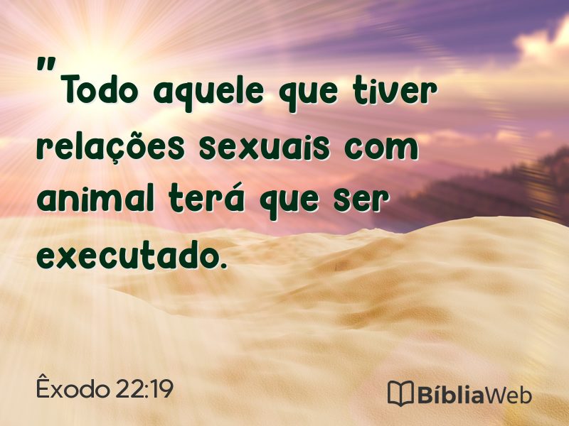 Êxodo 22:19 em imagem para compartilhar