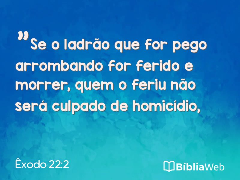Êxodo 22:2 em imagem para compartilhar
