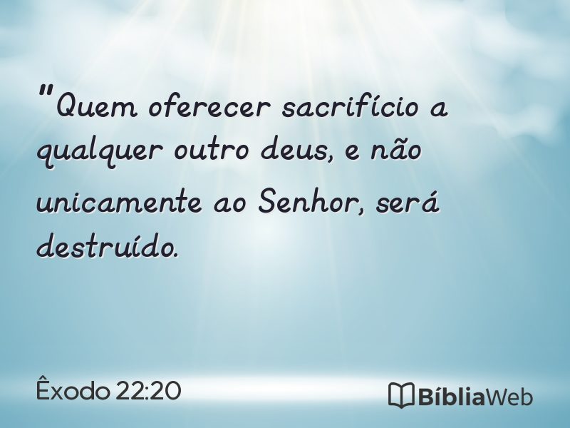 Êxodo 22:20 em imagem para compartilhar