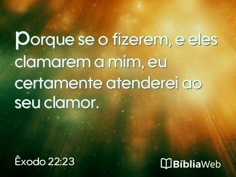 Êxodo 22:23 em imagem para compartilhar