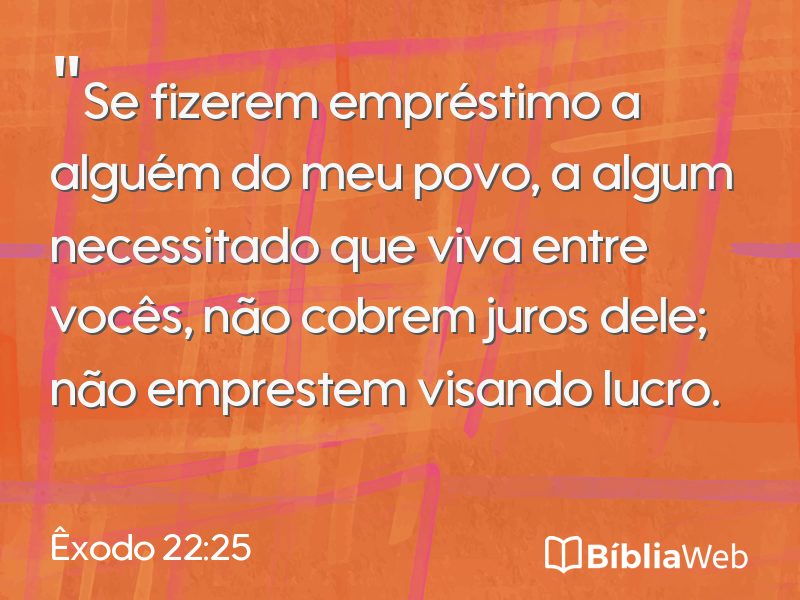 Êxodo 22:25 em imagem para compartilhar