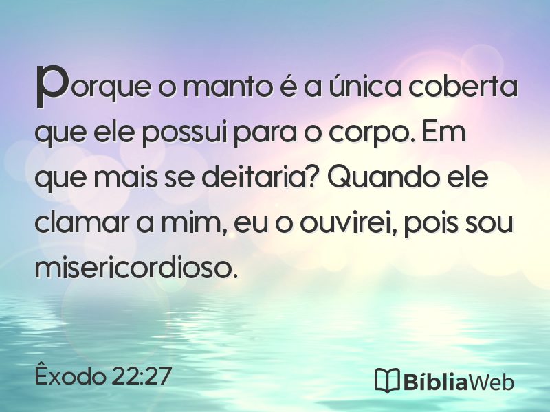 Êxodo 22:27 em imagem para compartilhar