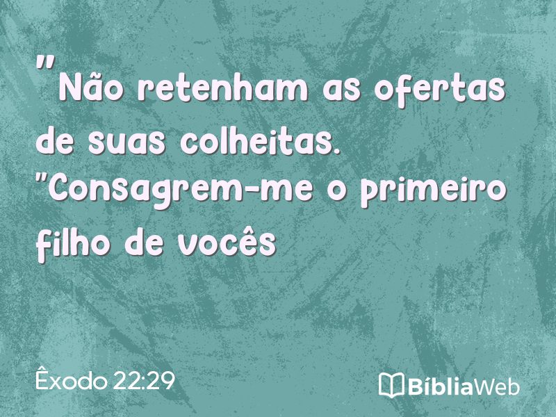 Êxodo 22:29 em imagem para compartilhar