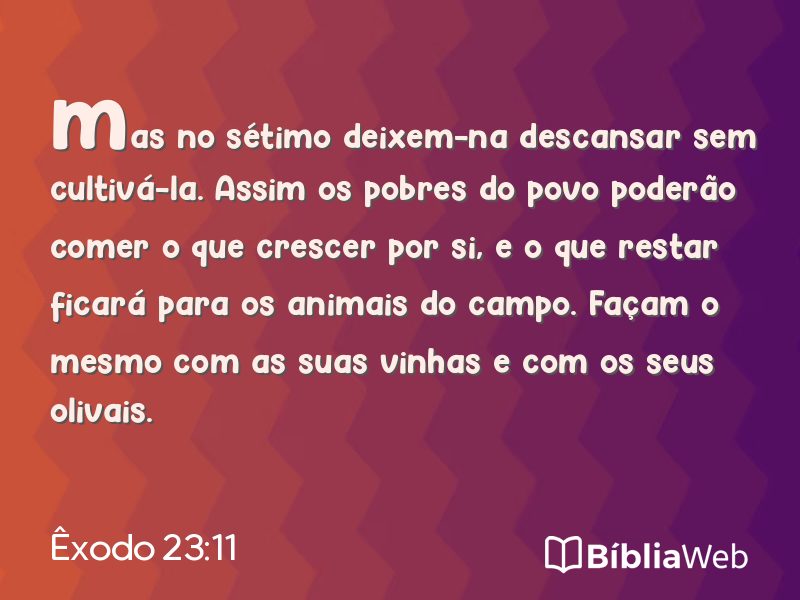 Êxodo 23:11 em imagem para compartilhar