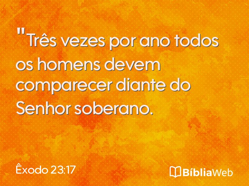 Êxodo 23:17 em imagem para compartilhar
