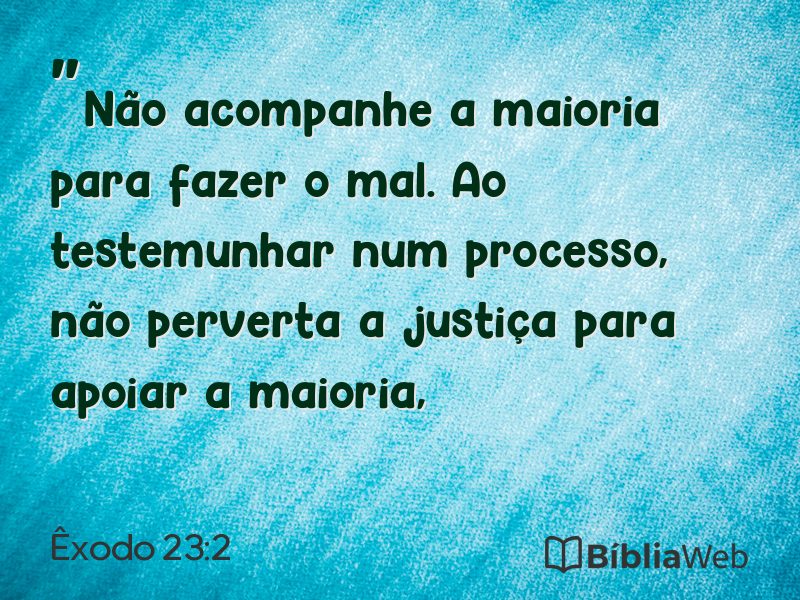 Êxodo 23:2 em imagem para compartilhar
