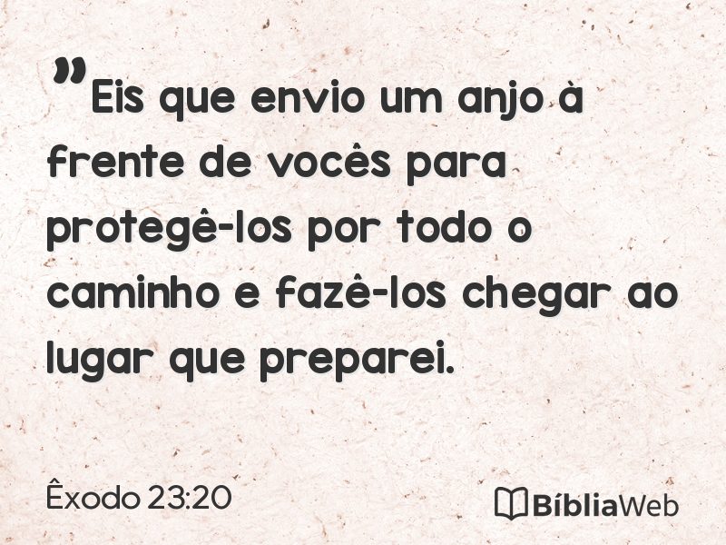 Êxodo 23:20 em imagem para compartilhar