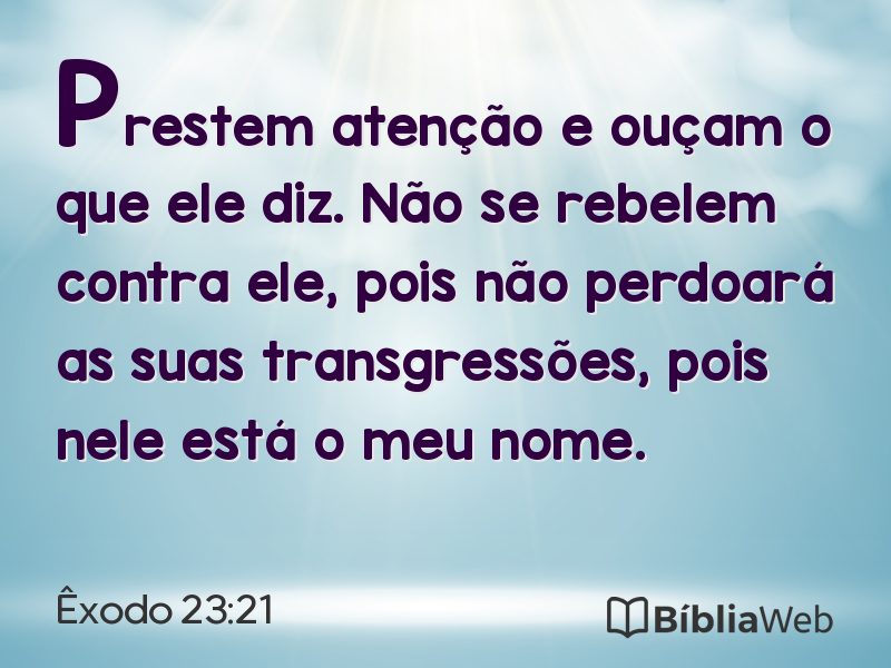 Êxodo 23:21 em imagem para compartilhar
