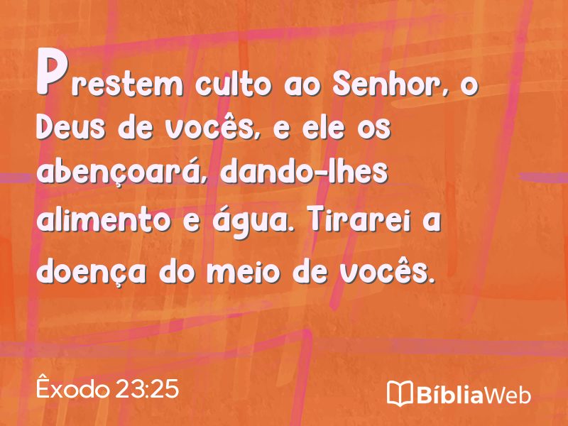 Êxodo 23:25 em imagem para compartilhar