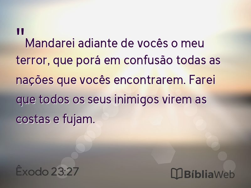Êxodo 23:27 em imagem para compartilhar