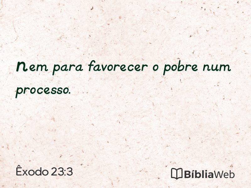 Êxodo 23:3 em imagem para compartilhar