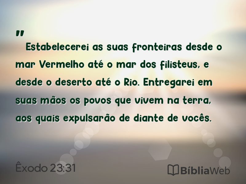 Êxodo 23:31 em imagem para compartilhar