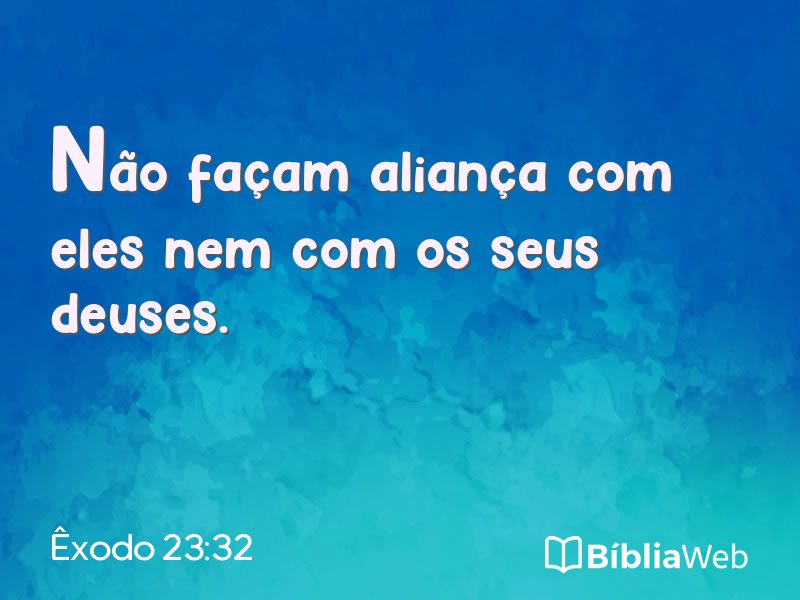 Êxodo 23:32 em imagem para compartilhar