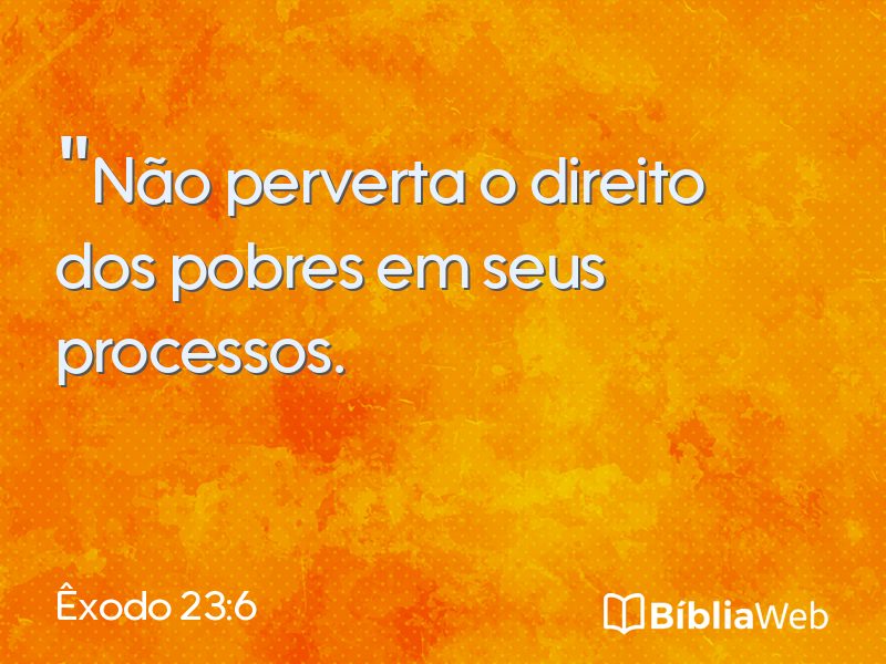Êxodo 23:6 em imagem para compartilhar