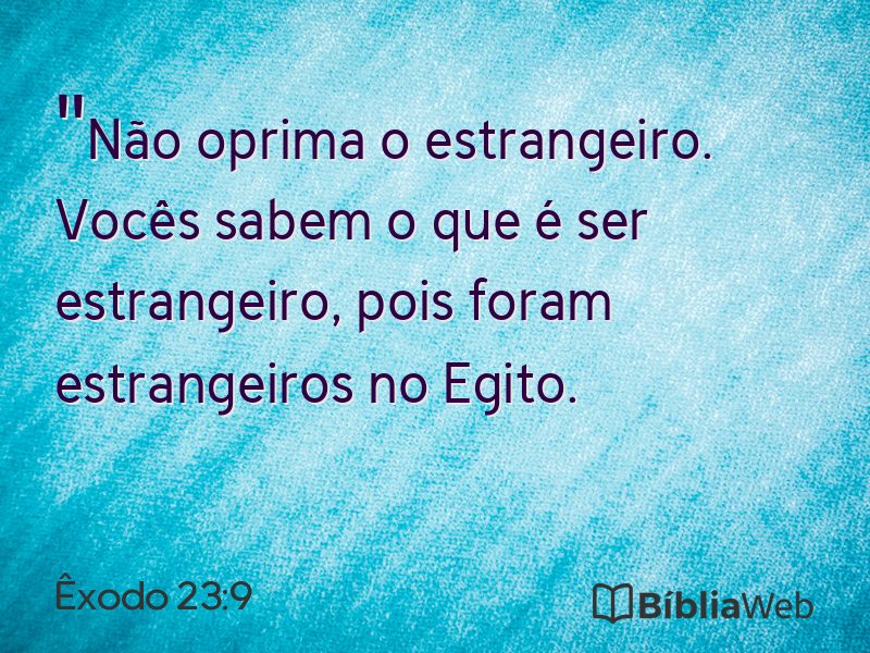 Êxodo 23:9 em imagem para compartilhar
