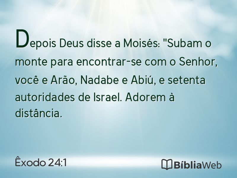 Êxodo 24:1 em imagem para compartilhar