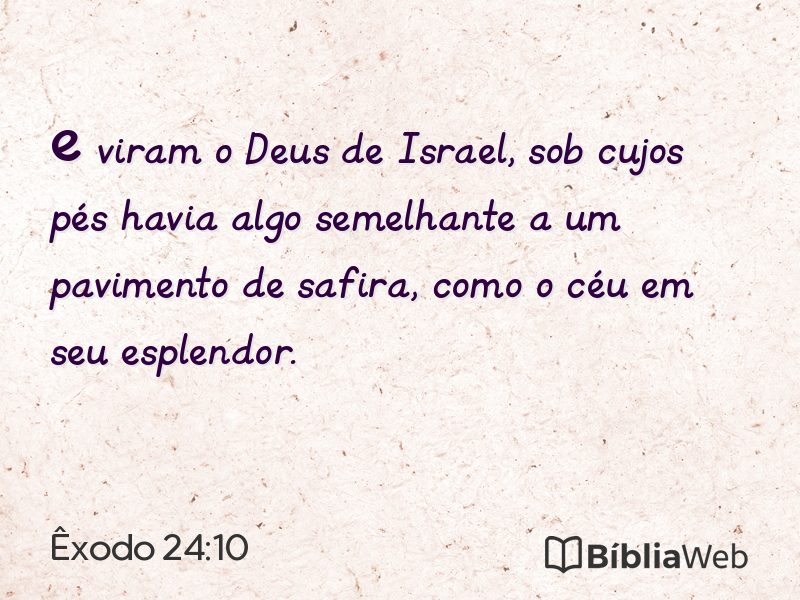 Êxodo 24:10 em imagem para compartilhar