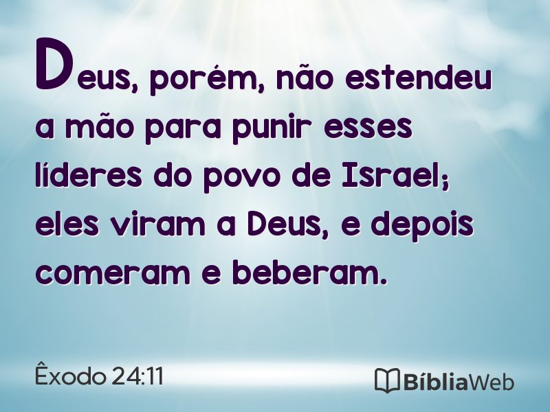 Êxodo 24:11 em imagem para compartilhar