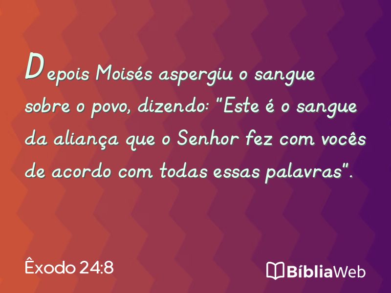 Êxodo 24:8 em imagem para compartilhar