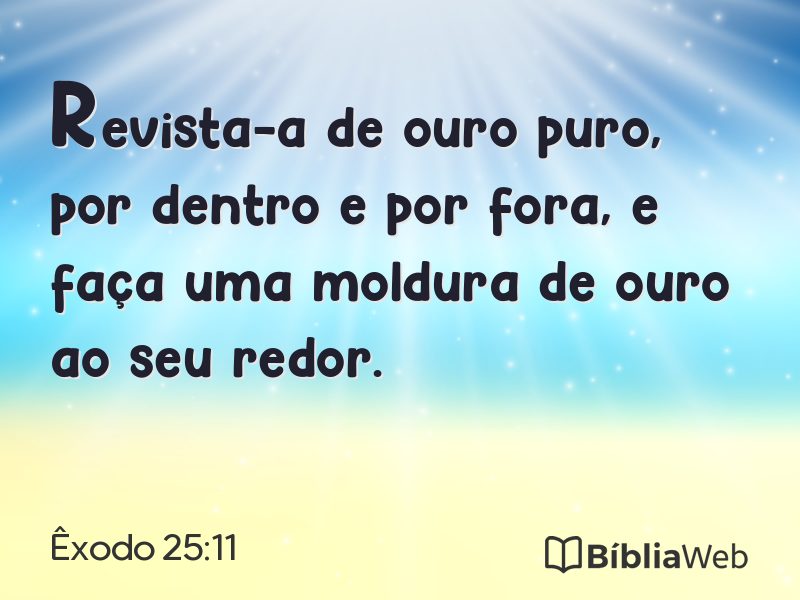 Êxodo 25:11 em imagem para compartilhar
