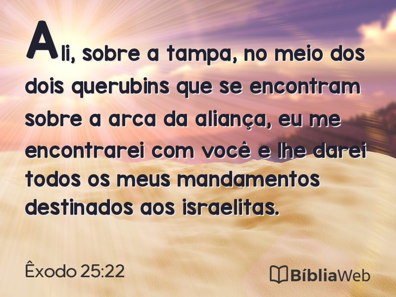 Êxodo 25:22 em imagem para compartilhar