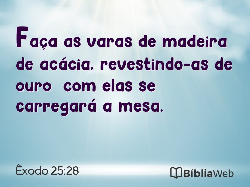 Êxodo 25:28 em imagem para compartilhar