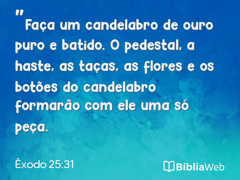 Êxodo 25:31 em imagem para compartilhar