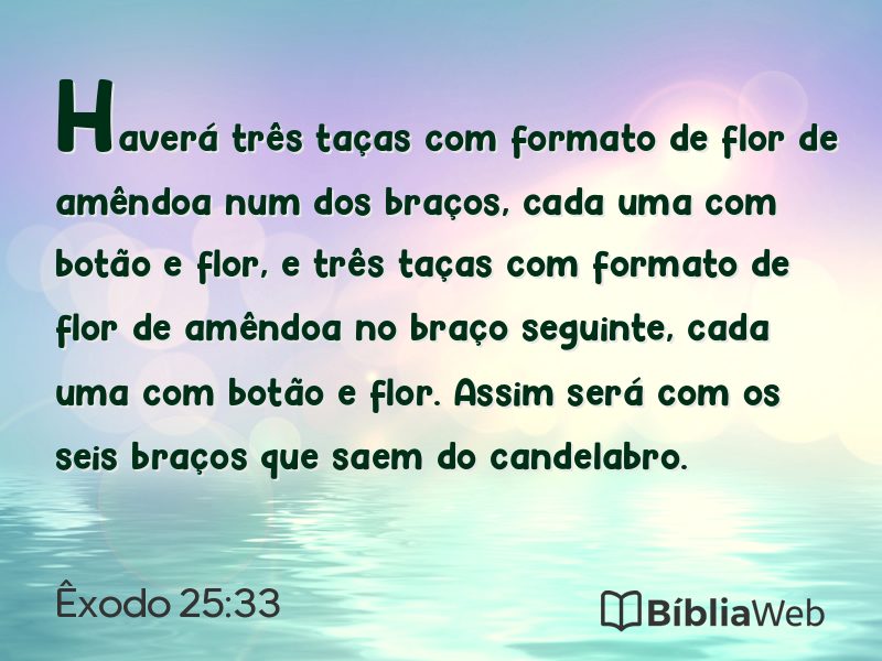 Êxodo 25:33 em imagem para compartilhar