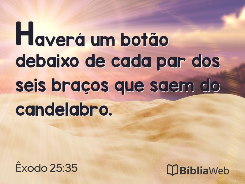 Êxodo 25:35 em imagem para compartilhar