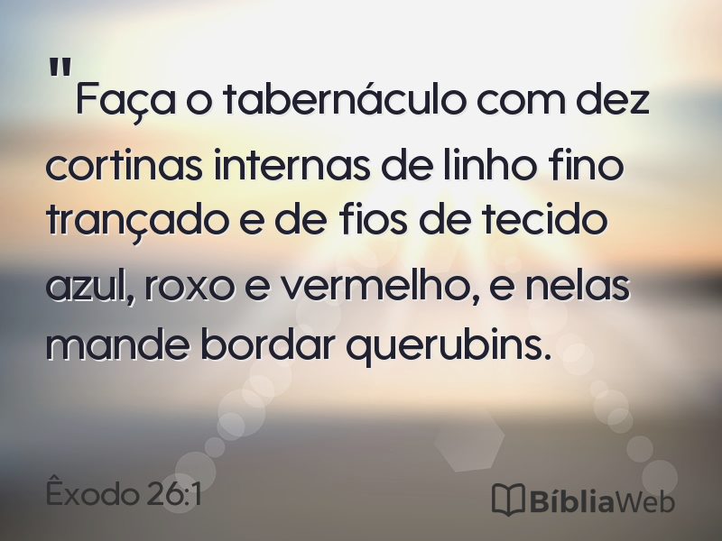 Êxodo 26:1 em imagem para compartilhar