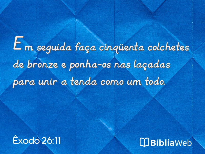 Êxodo 26:11 em imagem para compartilhar