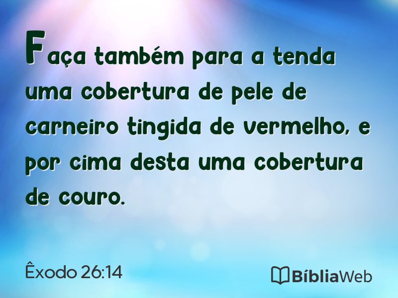 Êxodo 26:14 em imagem para compartilhar