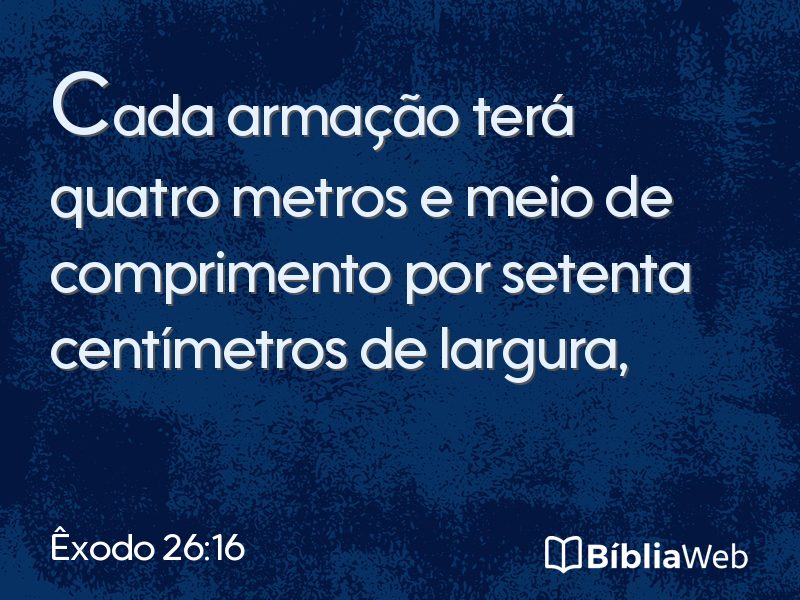 Êxodo 26:16 em imagem para compartilhar
