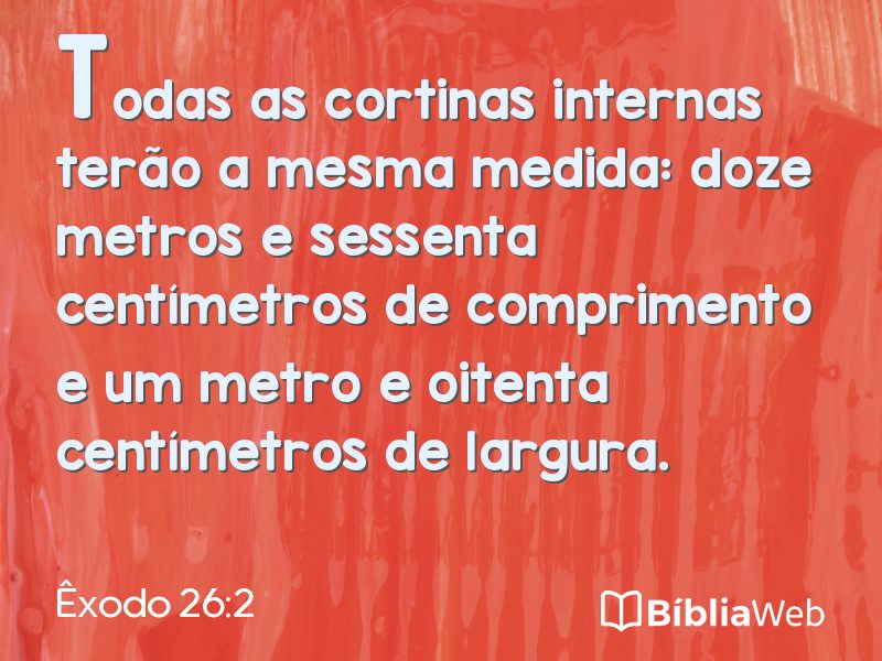 Êxodo 26:2 em imagem para compartilhar