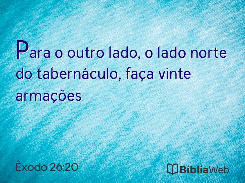 Êxodo 26:20 em imagem para compartilhar