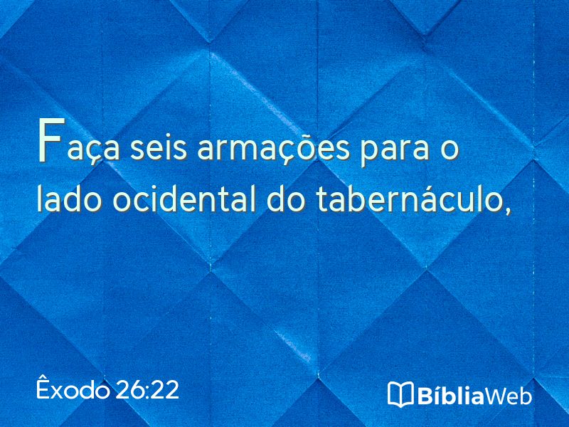 Êxodo 26:22 em imagem para compartilhar