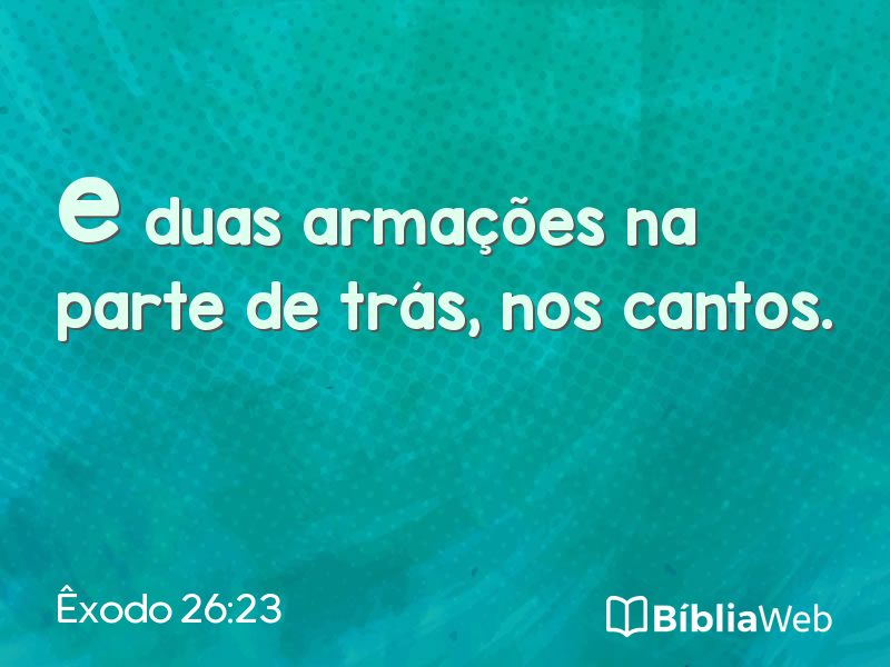 Êxodo 26:23 em imagem para compartilhar